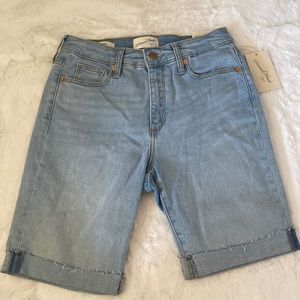 NWT High Rise Bermuda Jean Shorts